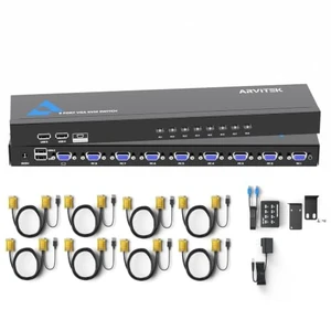 8 Port VGA KVM Switch + 1 VGA KVM Cable 8 Port VGA KVM Switch + 1 VGA KVM Cable