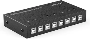 8-Port USB KVM Switch for Keyboard & Mouse Sharing, DNF Brushed Design, Ideal for Gaming Studios, Security Surveillance, Stock Market Monitoring, Office Use 8-Port USB KVM Switch for Keyboard & Mouse Sharing, DNF Brushed Design, Ideal for Gaming Studios, Security Surveillance, Stock Market Monitoring, Office Use