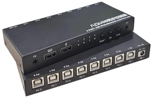 2/4/8-Port USB Synchronizer - USB Keyboard Mouse Sync Controller, KVM Switch/Distributor, DNF Game Control Synchronizer, for Game Tudios, Security/Stock Market Surveillance, Offices(4 Ports) 2/4/8-Port USB Synchronizer - USB Keyboard Mouse Sync Controller, KVM Switch/Distributor, DNF Game Control Synchronizer, for Game Tudios, Security/Stock Market Surveillance, Offices(4 Ports)