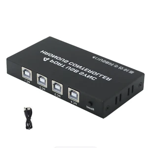 4-Port USB Synchronizer - KVM Switch/Distributor, Keyboard Mouse Shared Display Synchronization Controller, for Game Tudios, Security/Stock Market Surveillance, Offices 4-Port USB Synchronizer - KVM Switch/Distributor, Keyboard Mouse Shared Display Synchronization Controller, for Game Tudios, Security/Stock Market Surveillance, Offices