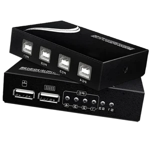 4 Ports USB Synchronizer - USB Keyboard Mouse Sync Controller, DNF Game Distributor, Metal Multi Function KVM Switch, for Game Tudios, Security/Stock Market Surveillance, Offices 4 Ports USB Synchronizer - USB Keyboard Mouse Sync Controller, DNF Game Distributor, Metal Multi Function KVM Switch, for Game Tudios, Security/Stock Market Surveillance, Offices