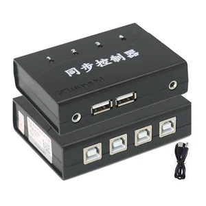 4/8/16 Port USB Synchronizer Controller - KVM Switch/Distributor, USB Keyboard Mouse Synchronizer/Sharer, DNF Multi Open Game Control Synchronizer, for Multiple PCs MAC Windows Linux(4 Ports) 4/8/16 Port USB Synchronizer Controller - KVM Switch/Distributor, USB Keyboard Mouse Synchronizer/Sharer, DNF Multi Open Game Control Synchronizer, for Multiple PCs MAC Windows Linux(4 Ports)