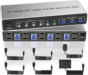 USB Charger Station, 2PCS USB 3.0 KVM Switch USB Charger Station, 2PCS USB 3.0 KVM Switch