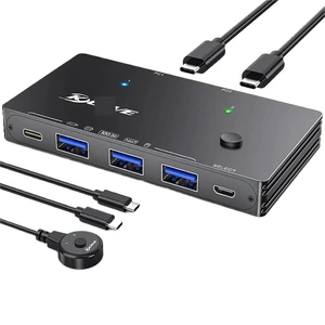 USB 3.2 Gen 2 USB Switch,10Gbps USB Switch 2 Computers Share 4 USB for PC Laptop Keyboard Mouse USB 3.2 Gen 2 USB Switch,10Gbps USB Switch 2 Computers Share 4 USB for PC Laptop Keyboard Mouse