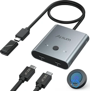 Alxum 20Gbps USB C Switch 2 Computers for Laptops Tablets Phones,Aluminum Alxum 20Gbps USB C Switch 2 Computers for Laptops Tablets Phones,Aluminum