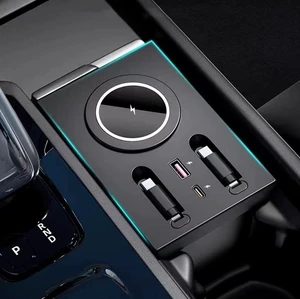 USB Hub Wireless Charger for Volvo xc60 xc90 s90 v90 s60 v60, Retractable Hub Docking Station with Fast Charging Cable Multi Port, Accessories Docking Station of Center Console (tuozhanwu-A) USB Hub Wireless Charger for Volvo xc60 xc90 s90 v90 s60 v60, Retractable Hub Docking Station with Fast Charging Cable Multi Port, Accessories Docking Station of Center Console (tuozhanwu-A)