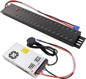 UHPPOTE 5V 2.1A 30 Port USB 2.0 Hub Data Syncing with 5V/60A Power Supply UHPPOTE 5V 2.1A 30 Port USB 2.0 Hub Data Syncing with 5V/60A Power Supply