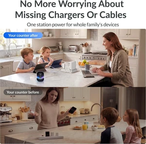 Gitryin Laptop Charging Station, 5 * 140W Retractable USB C Chargers, 10 Type C Ports with Cooling Power Strip, 700W Charging Hub Gitryin Laptop Charging Station, 5 * 140W Retractable USB C Chargers, 10 Type C Ports with Cooling Power Strip, 700W Charging Hub