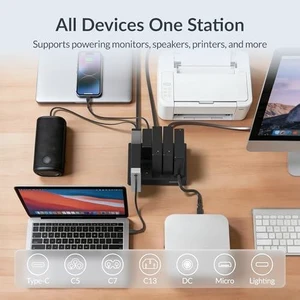 Gitryin Laptop Charging Station, 140W, 3 * 65W, 40W Retractable USB C Chargers, 10 Type C Ports with Cooling Power Strip, 375W Charging Hub Gitryin Laptop Charging Station, 140W, 3 * 65W, 40W Retractable USB C Chargers, 10 Type C Ports with Cooling Power Strip, 375W Charging Hub
