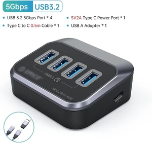 ABS Powered 5Gbps HUB PD 18W Charging USB3.2 Type C Card Reader Splitter(D) ABS Powered 5Gbps HUB PD 18W Charging USB3.2 Type C Card Reader Splitter(D)