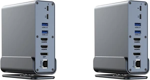 USB C Docking Station Triple Monitor USB3.0 Gray USB C Docking Station Triple Monitor USB3.0 Gray