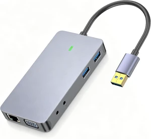 USB Docking Station, Triple Monitor DisplayLink Dock with HDMI VGA USB Docking Station, Triple Monitor DisplayLink Dock with HDMI VGA