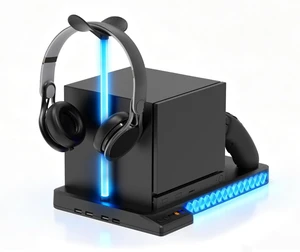 Cooling Charging Dock for Steam Machine, DualFan RGB LED 3Port USBHub Cooling Charging Dock for Steam Machine, DualFan RGB LED 3Port USBHub