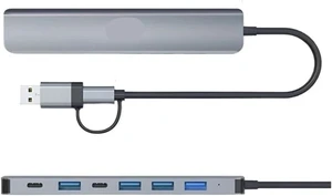 Ty/pe-C/USB Hub to USB 3.0 Splitter, High Speed 7 Port Ty/pe-C/USB Hub to USB 3.0 Splitter, High Speed 7 Port