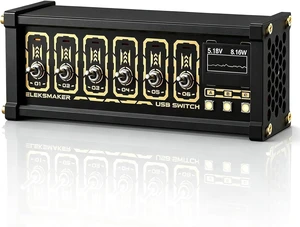 6-Port USB Splitter, 6 Ports USB Switcher, 4 USB Data Hub, with Independent Control Button, Oltage+Power+Waveform Display, Setting Light Color, for Phones, Tablets, and Gadgets 6-Port USB Splitter, 6 Ports USB Switcher, 4 USB Data Hub, with Independent Control Button, Oltage+Power+Waveform Display, Setting Light Color, for Phones, Tablets, and Gadgets