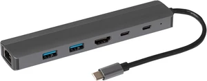 Maplin USB-C Multiport Hub, 4K HDMI, 2X USB-A 3.0 5Gbps, 2X USB-C, 100W Power Delivery, Gigabit Ethernet RJ45 Adapter for MacBook, Chromebook & Laptop Maplin USB-C Multiport Hub, 4K HDMI, 2X USB-A 3.0 5Gbps, 2X USB-C, 100W Power Delivery, Gigabit Ethernet RJ45 Adapter for MacBook, Chromebook & Laptop