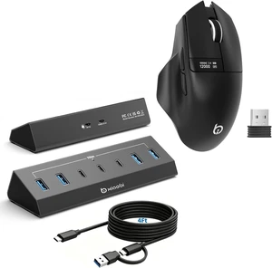 USB C Hub 7 Ports (4ft) and xiaobi Wireless Mouse USB C Hub 7 Ports (4ft) and xiaobi Wireless Mouse