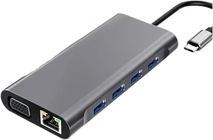 11 Ports USB C HUB Docking Station RJ45 Adapter 11 Ports USB C HUB Docking Station RJ45 Adapter