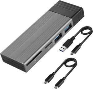 8-in-1 USB Hub with Disk Storage 8-in-1 USB Hub with Disk Storage