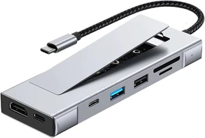 8-in-1 USB 3.2 Hub with Disk Storage Function 8-in-1 USB 3.2 Hub with Disk Storage Function