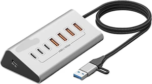 10Gbps 7 in 1 Docking Station USB 3.2 GEN HUB Data Transfer Adapter 10Gbps 7 in 1 Docking Station USB 3.2 GEN HUB Data Transfer Adapter
