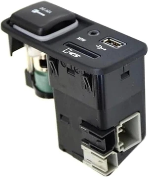 Center Console Media Hub Module with USB Port, Card Slot, Input and 12V Access, 2014-2018 Fitment Replacement Pane Center Console Media Hub Module with USB Port, Card Slot, Input and 12V Access, 2014-2018 Fitment Replacement Pane