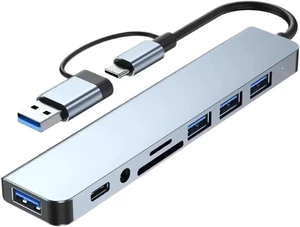 USB Hub Compatible with Pro Air PC Laptop Tablet with SD TF Card Reader and 3.5mm Aux Ports USB Hub Compatible with Pro Air PC Laptop Tablet with SD TF Card Reader and 3.5mm Aux Ports