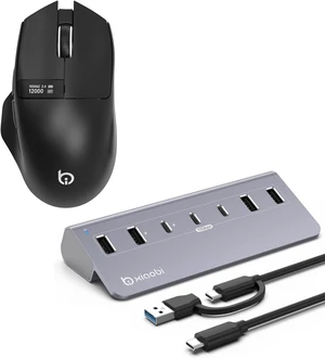 USB C Hub and G9Pro Wireless Bluetooth Mouse USB C Hub and G9Pro Wireless Bluetooth Mouse