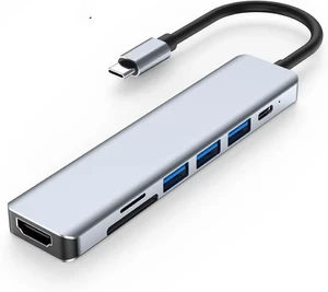 7 in 1 USB C HUB USB 3.0 HDMI 4K 60Hz Video USB2.0 SD TF Card Slot Reader Multi-Ports PD Charging for PC/Laptops/MacBook Pro 7 in 1 USB C HUB USB 3.0 HDMI 4K 60Hz Video USB2.0 SD TF Card Slot Reader Multi-Ports PD Charging for PC/Laptops/MacBook Pro
