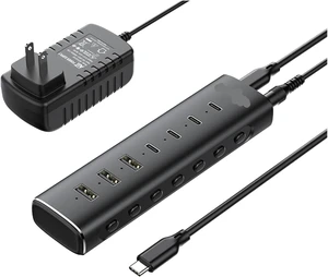 USB 3.2 Hub Splitter 7-in-1 10Gbps Data Transfer with Individual Touch Switches Docking Stations for Laptop PC Computer USB 3.2 Hub Splitter 7-in-1 10Gbps Data Transfer with Individual Touch Switches Docking Stations for Laptop PC Computer