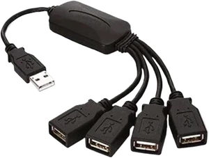 USB 2.0 Hub 1 in 4 Out Splitter Compatible with PC Computer USB 2.0 Hub 1 in 4 Out Splitter Compatible with PC Computer