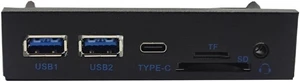 USB Front Panel Hub Compatible with Desktop Computers 5Gbps 2 X USB3.0 1 X Type-C TF SD HD Audio 3.5mm Earphone Jack Mic Adapter 3.5 Inch Floppy Bay USB Front Panel Hub Compatible with Desktop Computers 5Gbps 2 X USB3.0 1 X Type-C TF SD HD Audio 3.5mm Earphone Jack Mic Adapter 3.5 Inch Floppy Bay