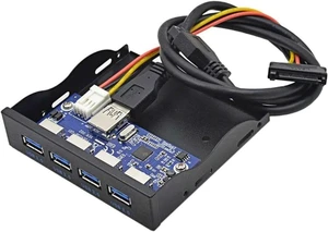 USB Hub Adapter 19+1 20Pin 4 Port USB 3.0 Front Panel Combo Bracket Compatible with PC Desktop 3.5 Inch FDD Floppy Disk Drive Bay USB Hub Adapter 19+1 20Pin 4 Port USB 3.0 Front Panel Combo Bracket Compatible with PC Desktop 3.5 Inch FDD Floppy Disk Drive Bay