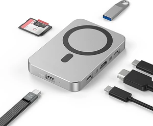 8-in-1 USB C Hub with M.2 NVMe SSD Enclosure, Multifunctional Magnetic Docking Station 4K/60Hz HDMI SD3.0/TF3.0 Card Slots 100W PD 10Gbps USB-A/C for Laptops,Tablets&Smartphones 8-in-1 USB C Hub with M.2 NVMe SSD Enclosure, Multifunctional Magnetic Docking Station 4K/60Hz HDMI SD3.0/TF3.0 Card Slots 100W PD 10Gbps USB-A/C for Laptops,Tablets&Smartphones