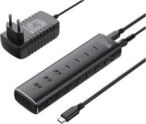 USB 3.2 Hub Splitter 7-in-1 10Gbps Data Transfer with Individual Touch Switches Docking Stations for Laptop PC Computer USB 3.2 Hub Splitter 7-in-1 10Gbps Data Transfer with Individual Touch Switches Docking Stations for Laptop PC Computer