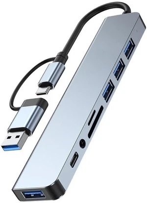 USB Type C Hub Docking Station with 3.5mm Audio Jack SD Card Reader Compatible with Laptop Tablet Phone Disk Converter USB Type C Hub Docking Station with 3.5mm Audio Jack SD Card Reader Compatible with Laptop Tablet Phone Disk Converter