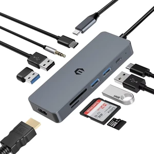 USB C Hub, USB C Hub LAN with 4K HDMI Output, USB 3.0, TF Card Reader, PD 100W, 10 in 1 USB C Multiport for Surface, Dell, HP, Lenovo, XPS and More Type C Devices USB C Hub, USB C Hub LAN with 4K HDMI Output, USB 3.0, TF Card Reader, PD 100W, 10 in 1 USB C Multiport for Surface, Dell, HP, Lenovo, XPS and More Type C Devices