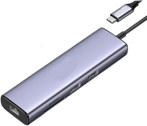 7-in-1 USB-C Hub with 4K60Hz HDMI SD and TF Card Slots 5Gbps USB 3.0 Power Delivery 100W Compatible with Laptop 7-in-1 USB-C Hub with 4K60Hz HDMI SD and TF Card Slots 5Gbps USB 3.0 Power Delivery 100W Compatible with Laptop