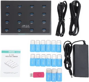 16 Port USB 3.0 Expansion Hub, 5Gbps Rapid File Shift Independent Port Alert Circuit Runs Bundled Micro Card Reading Kit for Bulk Data Duplication Factory Test Office (US Plug) 16 Port USB 3.0 Expansion Hub, 5Gbps Rapid File Shift Independent Port Alert Circuit Runs Bundled Micro Card Reading Kit for Bulk Data Duplication Factory Test Office (US Plug)