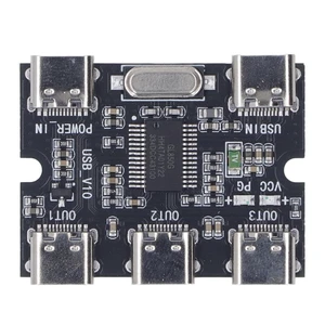 USB 2.0 Hub Expansion Module, 5V 1 in 3 Out Type C Interface USB Hub, Plug and Play USB2.0 Concentrator with GL850G Chip for Laptops and Modern Computers USB 2.0 Hub Expansion Module, 5V 1 in 3 Out Type C Interface USB Hub, Plug and Play USB2.0 Concentrator with GL850G Chip for Laptops and Modern Computers