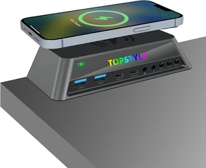 16-in-1 Multifunction USB-C Hub Docking Station with Wireless Charging, Dual 4K HDMI, USB3.0, Type-C PD, ARGB Light, Audio/Mic, for Laptops, Tablets, Phones, Keyboards, Mice & Printers 16-in-1 Multifunction USB-C Hub Docking Station with Wireless Charging, Dual 4K HDMI, USB3.0, Type-C PD, ARGB Light, Audio/Mic, for Laptops, Tablets, Phones, Keyboards, Mice & Printers