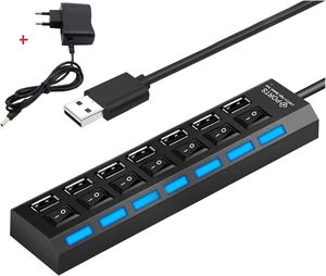 USB 2.0 Hub Multi Splitter Use Power Adapter 4/7 Port Multiple Expander 3 with Switch 30CM Cord(Green) USB 2.0 Hub Multi Splitter Use Power Adapter 4/7 Port Multiple Expander 3 with Switch 30CM Cord(Green)