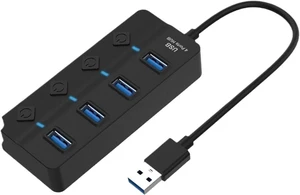 USB 2.0 Hub Multi Splitter Use Power Adapter 4/7 Port Multiple Expander 3 with Switch 30CM Cord(Silver) USB 2.0 Hub Multi Splitter Use Power Adapter 4/7 Port Multiple Expander 3 with Switch 30CM Cord(Silver)