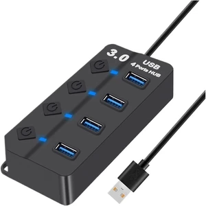 USB 3 Hub 4 7 Port Multiple Expander Multi Splitter with Switch Power Adapter for PC Computer Accessories(4 Ports USB 3.0) USB 3 Hub 4 7 Port Multiple Expander Multi Splitter with Switch Power Adapter for PC Computer Accessories(4 Ports USB 3.0)