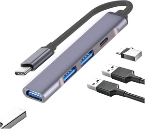 4 Ports USB C Docking Station TY>pe HUB 3 5Gbps High Speed Transmission Splitter Adapter OTG for(Type-C Black Line) 4 Ports USB C Docking Station TY>pe HUB 3 5Gbps High Speed Transmission Splitter Adapter OTG for(Type-C Black Line)