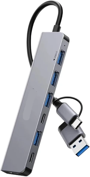 USB HUB 4-7 Port TY>pe C to 3 Splitter Expansion Docking Station Aluminum OTG Adapter Computer Accessories(7-Port USBA 3.0) USB HUB 4-7 Port TY>pe C to 3 Splitter Expansion Docking Station Aluminum OTG Adapter Computer Accessories(7-Port USBA 3.0)