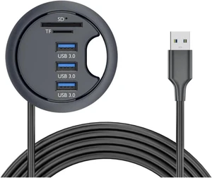 USB HUB 3 Mount in Desk Docking Station with Multi Adapter SD/TF Card Reader Headphone Desktop Splitter(R001) USB HUB 3 Mount in Desk Docking Station with Multi Adapter SD/TF Card Reader Headphone Desktop Splitter(R001)