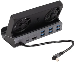 Tangxi 9 in 1 USB C Docking Station with Cooling Fan for and ROG Ally, Dock Stand with 4K 60Hz, Gigabit Ethernet, 3 USB3.0, 3 USB2.0, 100W PD Tangxi 9 in 1 USB C Docking Station with Cooling Fan for and ROG Ally, Dock Stand with 4K 60Hz, Gigabit Ethernet, 3 USB3.0, 3 USB2.0, 100W PD