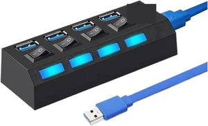 USB HUB 3 0 3.0 USB Splitter 4 7 Ports USB 3 with Power Adapter Multiple Expander 3.0 2.0 Hub(Black) USB HUB 3 0 3.0 USB Splitter 4 7 Ports USB 3 with Power Adapter Multiple Expander 3.0 2.0 Hub(Black)