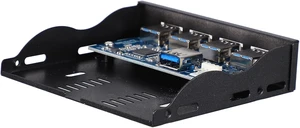 USB 3.0 Front Panel Floppy Bay 3.5 Inch Stainless Steel Hub USB 3.0 Front Panel Floppy Bay 3.5 Inch Stainless Steel Hub
